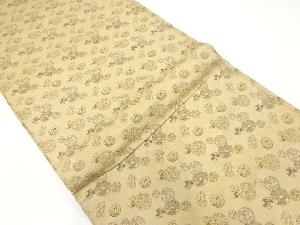 アンティーク　花鳥模様織出し丸帯（材料）